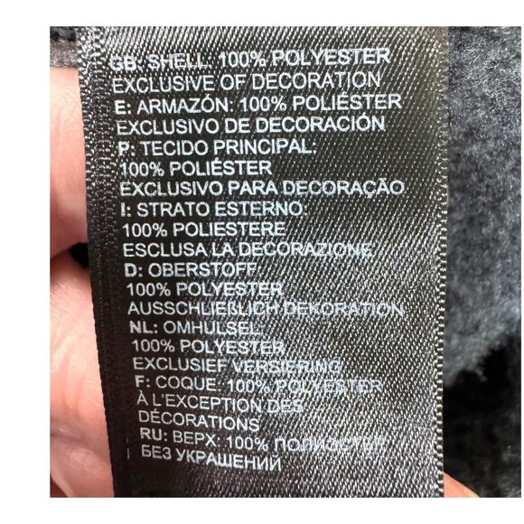 The North Face Mens Geometric Fleece Pullover Quarter Zip Jacket Xl Navy Blue - Picture 5 of 6